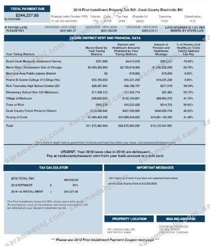 USA COOK COUNTRY ELECTRONIC BILL utility bill Word and PDF template